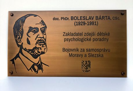 realizace - Mosazná pamětní tabule Boleslav Bárta