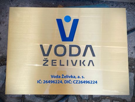 realizace - Firmenschild Voda Želivka