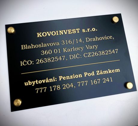 realizace - Firmenschild KOVOINVEST s.r.o.