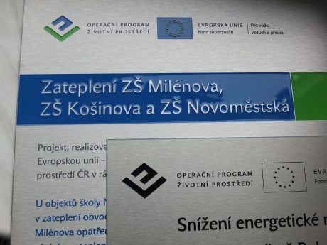 realizace - Informační a propagační tabule publicita EU
