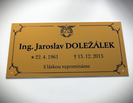 realizace - Pamětní tabulka Ing. Jaroslav Doležálek