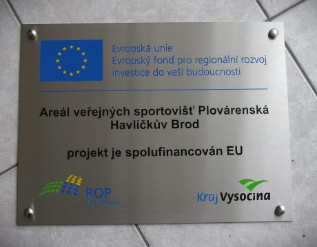 realizace - Informační a propagační tabule publicita EU
