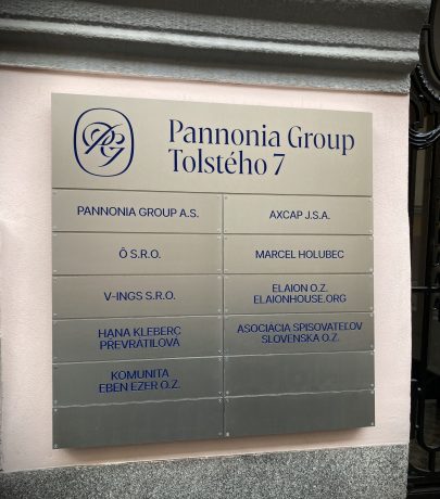 realizace - Residenzschild der Pannonia Group